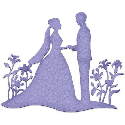 Garden Bride &amp; Groom Die /  Suaje de Novios en Jardín Descontinuado Cottage Cutz