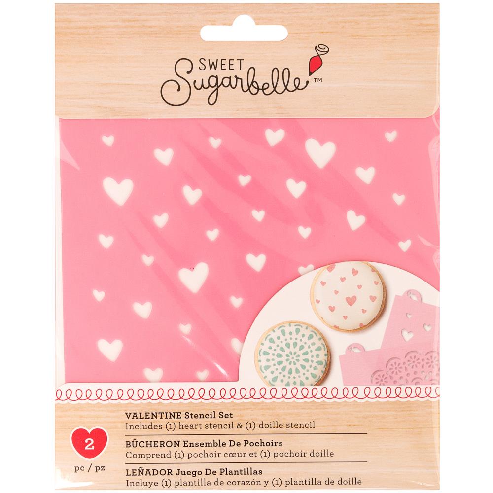 Stencil Valentines / Estencil Corazones y Blonda Descontinuado Sugarbelle