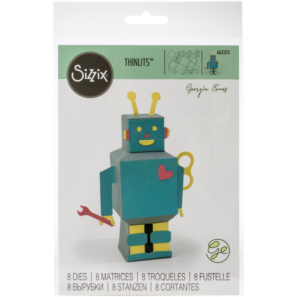 Thinlits 3-D Robot Die / Suaje de Robot 3D Descontinuado Sizzix