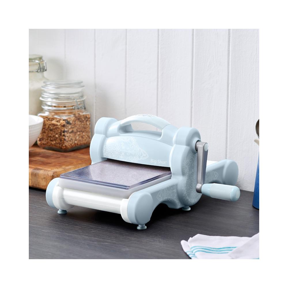 Big Shot Sky Blue Machine / Máquina Big Shot Azul con Mandalas Blancas Descontinuado Sizzix