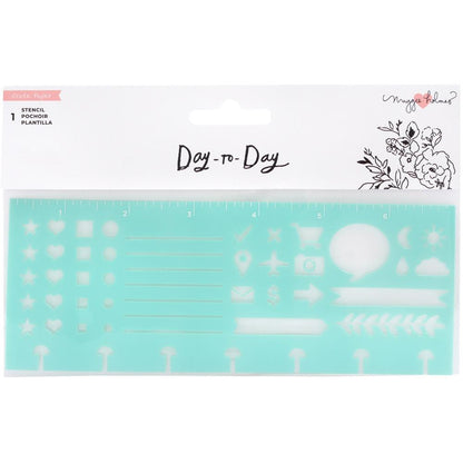 Day-To-Day Stencil Planner Icons / Plantilla para Planificador de Iconos Descontinuado Crate Paper