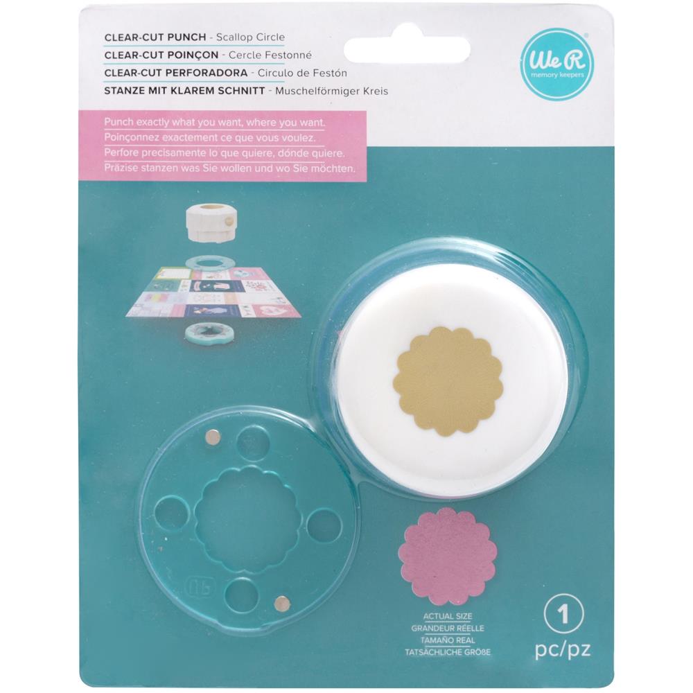 Clear Cut Punch Scallop Circle 1" / Perforadora de Círculo Onditas 2.54cm Perforadoras We R Memory Keepers