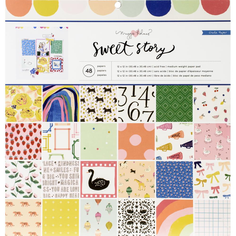 Sweet Story Paper Pad 12" / Block de Papel Decorado Papel Pink Paislee