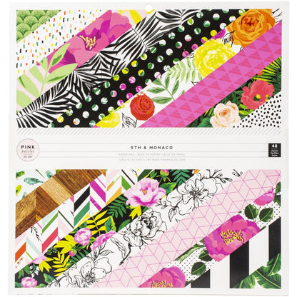 5th &amp; Monaco Paper Pad 12" / Block de Papel Floral Descontinuado Pink Paislee