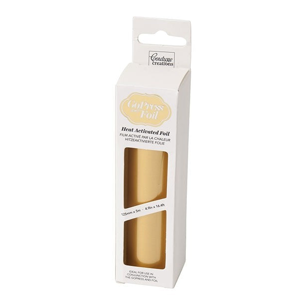 GoPress Heat Activate Foil Gold Vintage / Rollo de Papel Metalizado Oro Viejo Descontinuado Couture Creations
