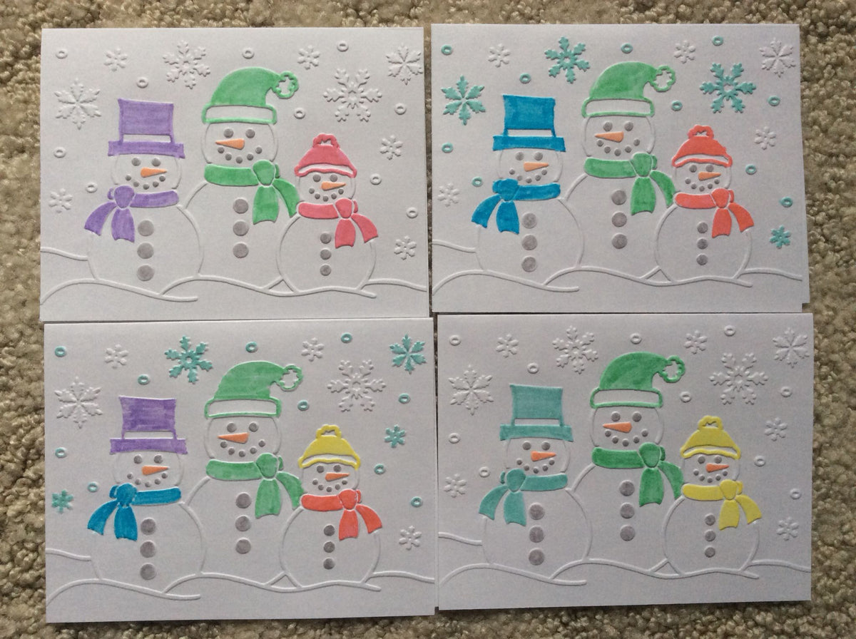 Three Snowmen Embossing Folder / Folder de Grabado Muñecos de Nieve Descontinuado Darice