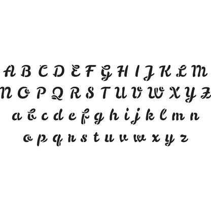 Stencil Script Alphabet / Esténciles Alfabeto Minúsculas Descontinuado Delta creative