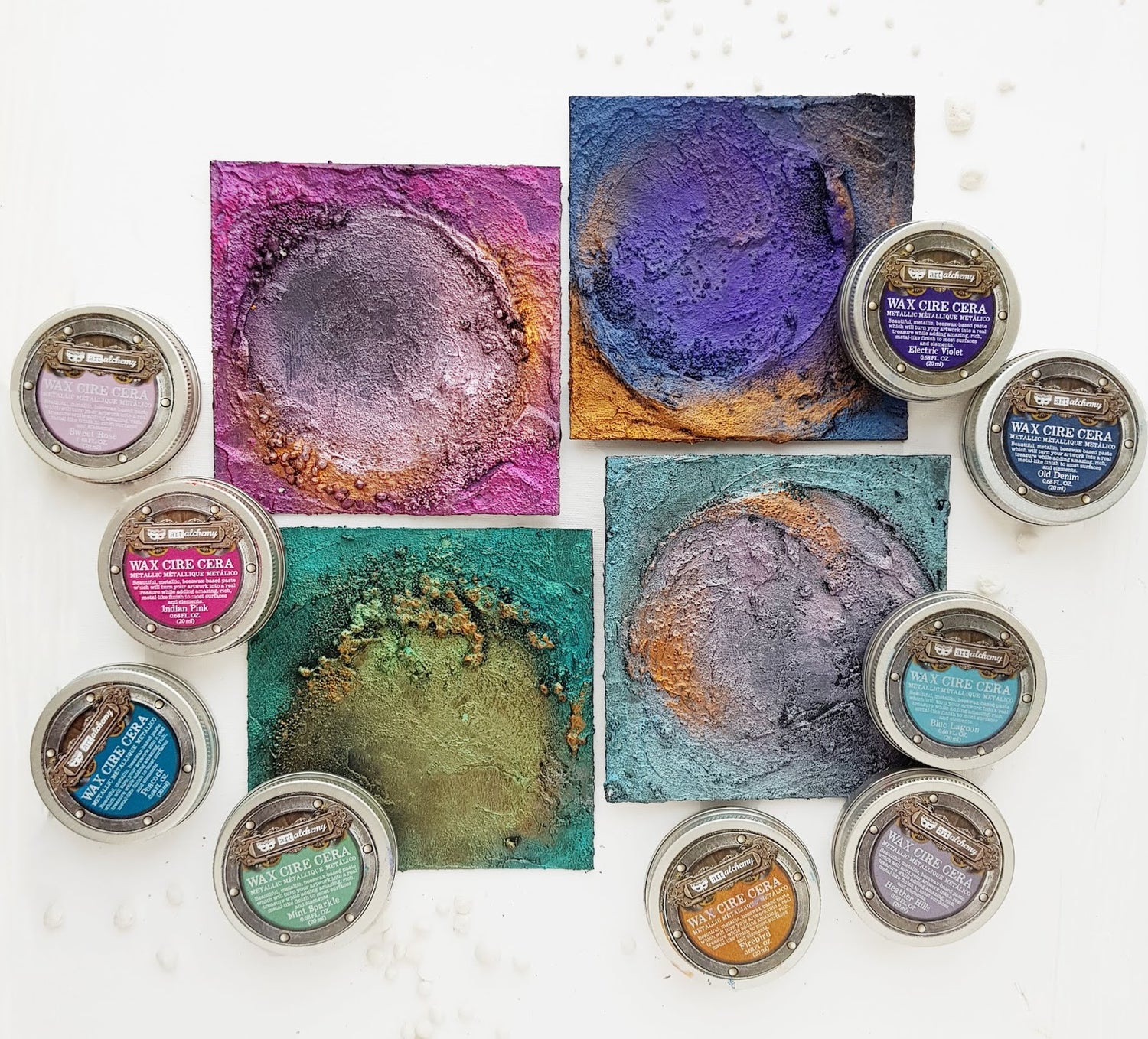 Finnabair Art Alchemy Metallique Wax Mint Sparkle / Pintura en Cera Menta Pintura y Medios Mixtos Prima Marketing