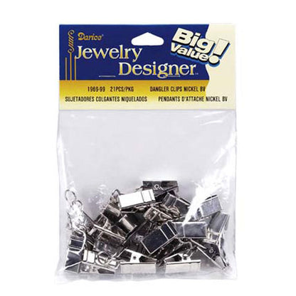 Dangler Clips Nickel / Sujetadores Colgantes Niquelados Accesorios Darice