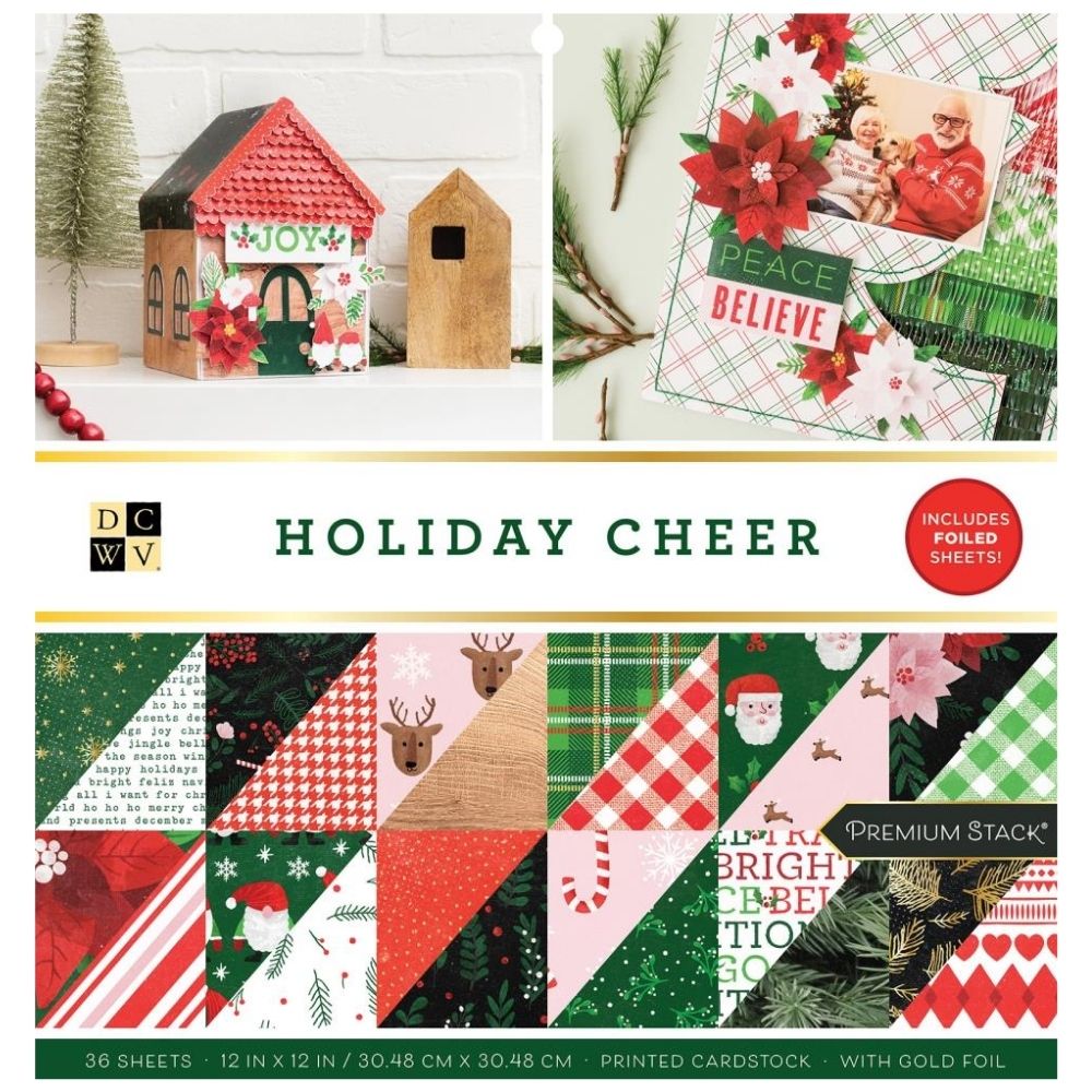 Holiday Cheer Cardstock / Block de Cartulina Navideña Descontinuado DCWV