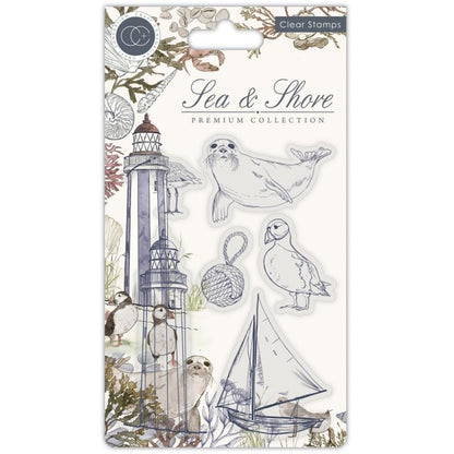 Sea &amp; Shore Stamps / 6 Sellos Mar y Costa Sellos Craft Consortium