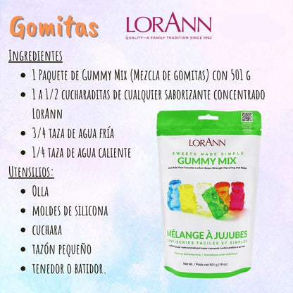 Gummy Mix / Polvo para Preparar Gomitas Repostería Lorann Gourmet