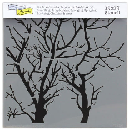 Branches Reversed Stencil/ Esténcil de Ramas Descontinuado The Crafters Workshop