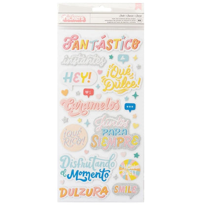 Fantastico Thickers Stickers / Estampas Gruesas de Frases Descontinuado American Crafts