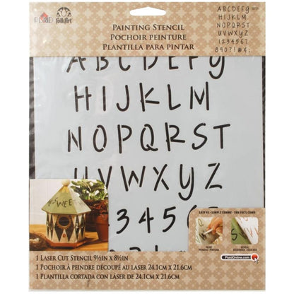 FolkArt Painting Stencil Alphabet Lite / Esténcil Alfabeto Descontinuado Plaid