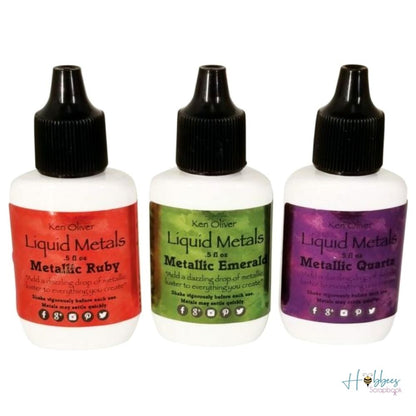 Ken Oliver Liquid Metals Trios / 3 Pinturas Líquidas Metálicas Pintura y Medios Mixtos TCW