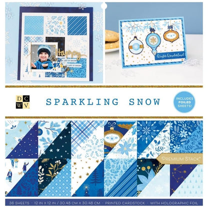 Sparkling Snow Cardstock / Block de Cartulina Navideña Descontinuado DCWV