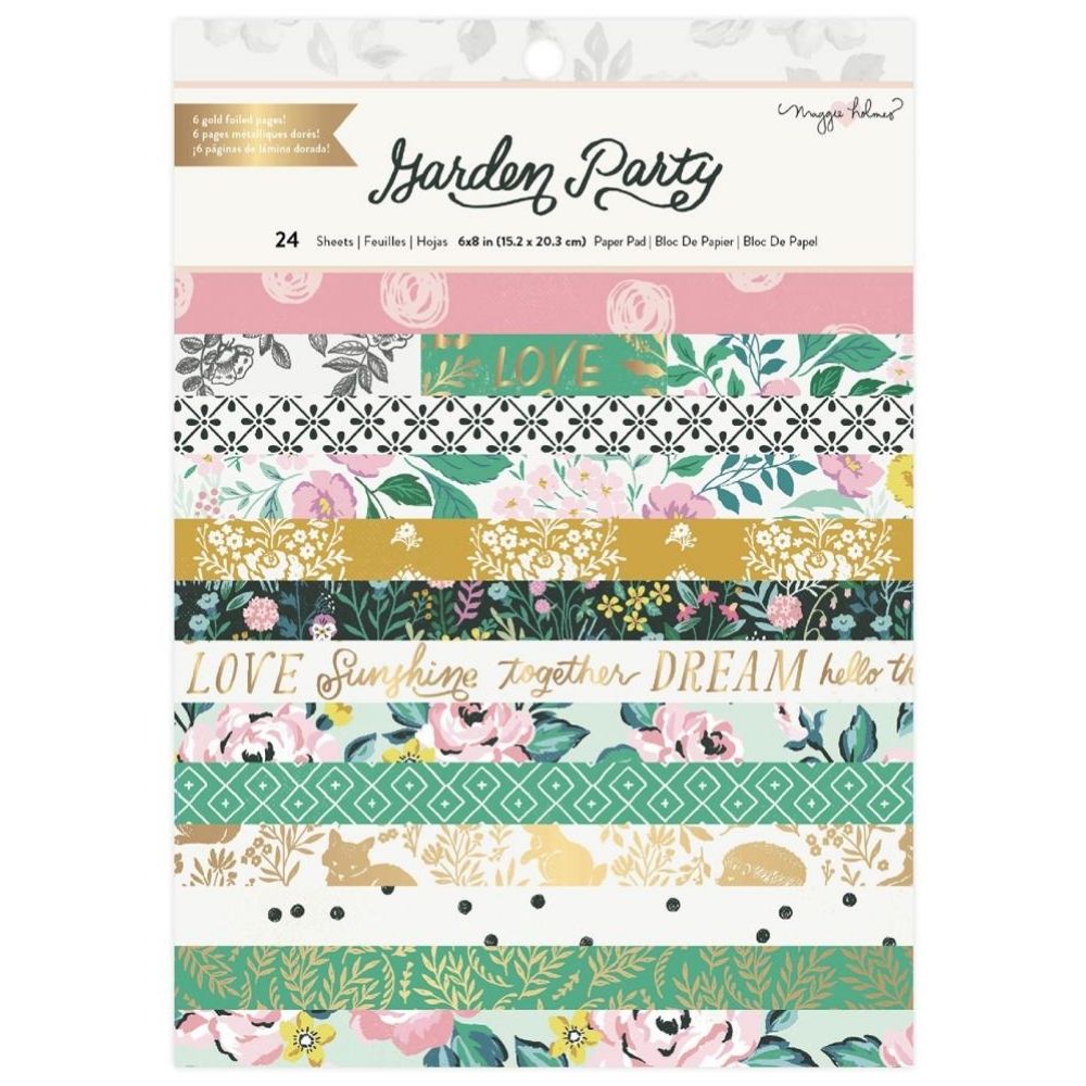 Garden Party Paper Pad 8 x 6" / Block de Papel Flores Descontinuado American Crafts