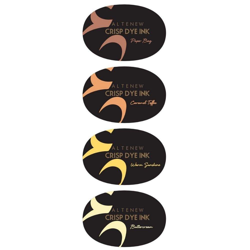 Summer Afternoon Crisp Dye Ink Oval Set / 4 Cojines de Tinta Amarillos y Cafés Descontinuado Altenew