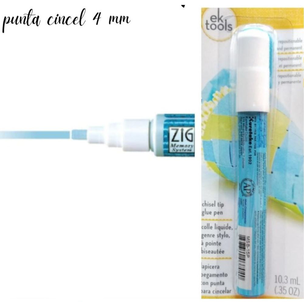 2 Way Glue Chisel Tip  / Marcadores de Pegamento Punta cincel Adhesivos / Pegamentos Zig Memory System