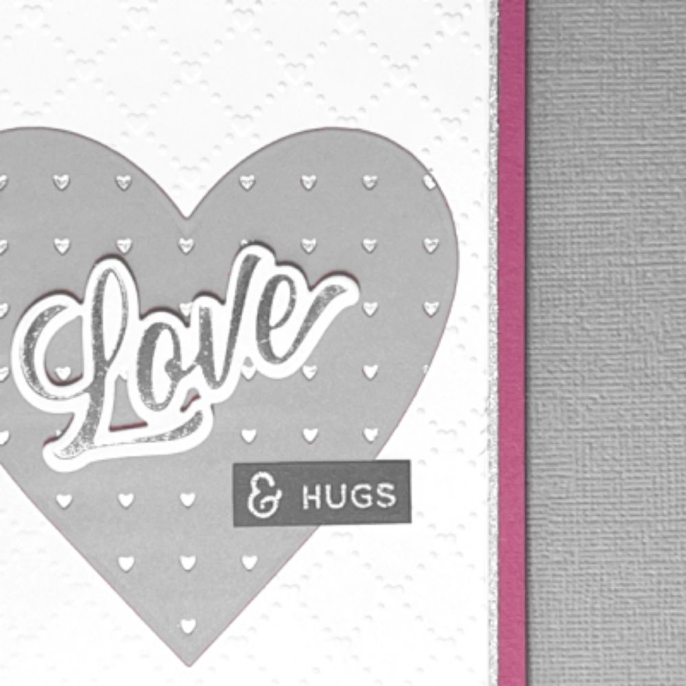 Foil Heart Cardstock / 10 Hojas de Cartulina color Gris de Corazones de Foil Plata Descontinuado American Crafts