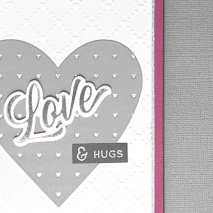 Foil Heart Cardstock / 10 Hojas de Cartulina color Gris de Corazones de Foil Plata Descontinuado American Crafts