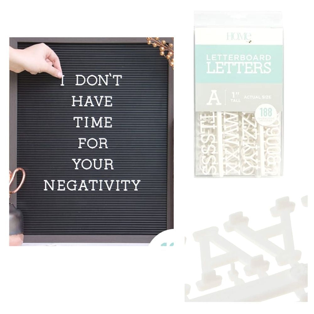White 1" Letters / Letras Blancas Para Tablero Accesorios DCWV