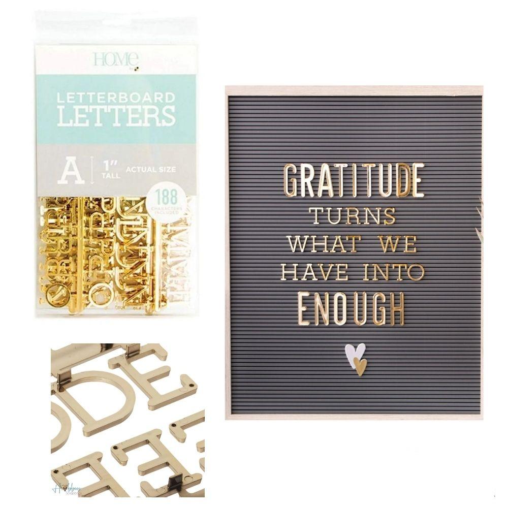 Gold 1" Letters / Letras Oro Para Tablero Descontinuado DCWV