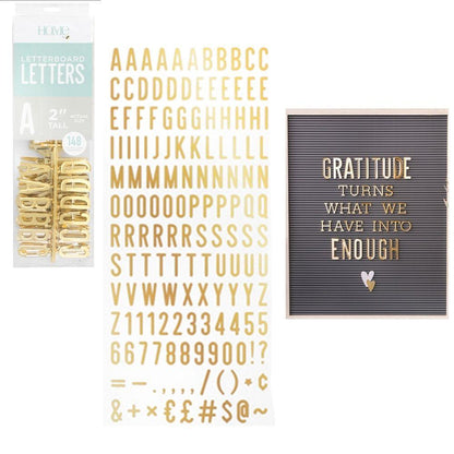 Gold 2" Letters / Letras Color Oro Para Tablero Descontinuado DCWV