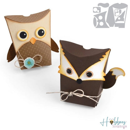 Thinlits Owl &amp; Fox Box Die / Suaje de Corte Caja de Búho y Zorro Descontinuado Sizzix