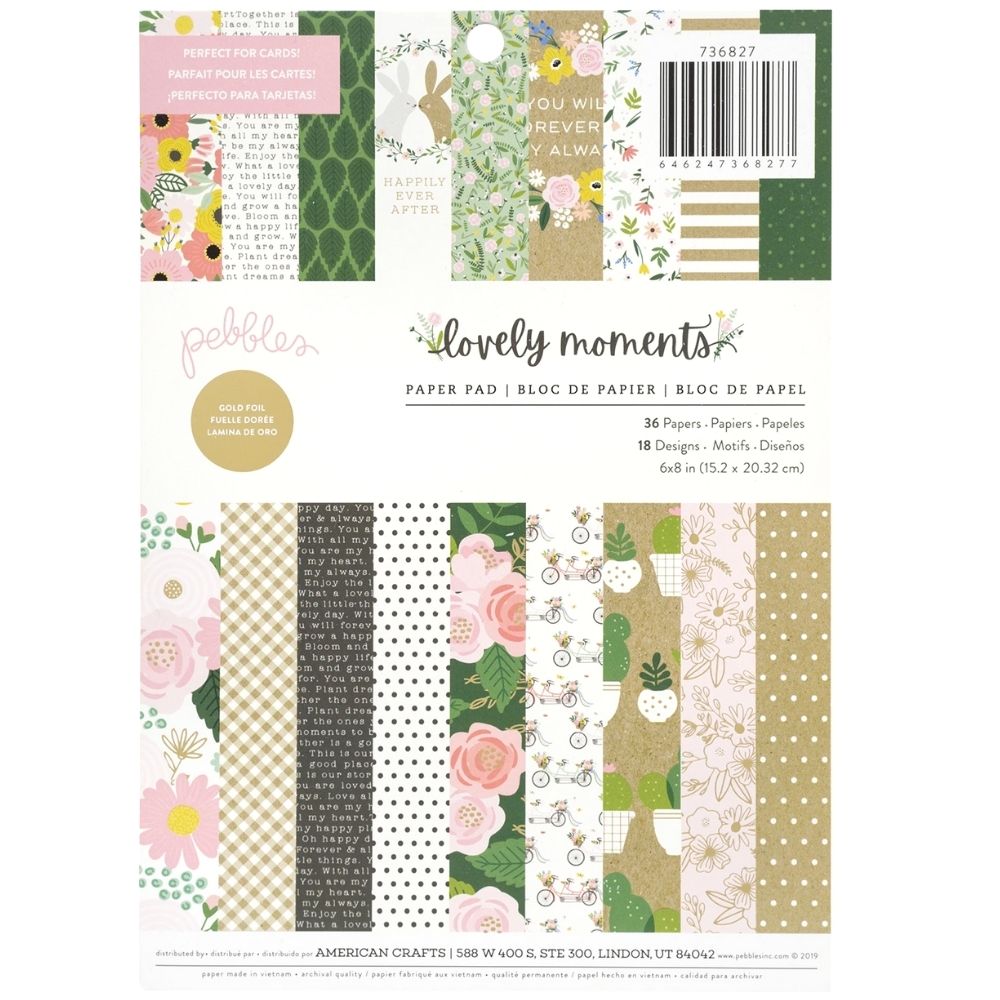 Lovely Moments Paper Pad 6 x 8" / Block de Papel Tiernos Momentos Papel Pebbles