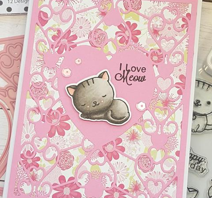 Dies Set Lovelette / Suajes de Fondo de Corazón Descontinuado LDRS Creative