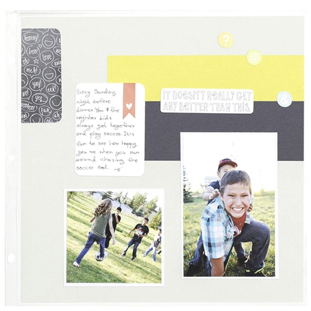 Page Protector 12 x 12" Pack / 10 Protectores para Papel Almacenamiento y Organización Colorbok