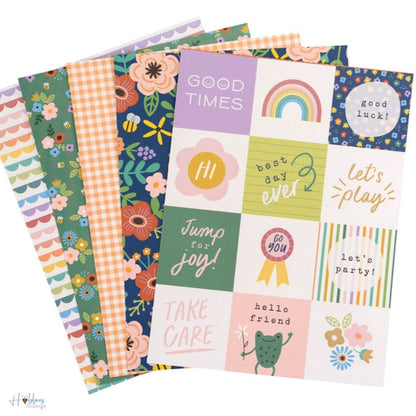 Kid At Heart Paper Pad 6 x 8" / Block de Papel Flores y Frases Papel Pebbles
