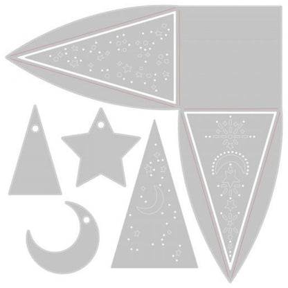 Thinlits Celestial Favor Box Die / Suaje Cajitas Estrelladas Descontinuado Sizzix