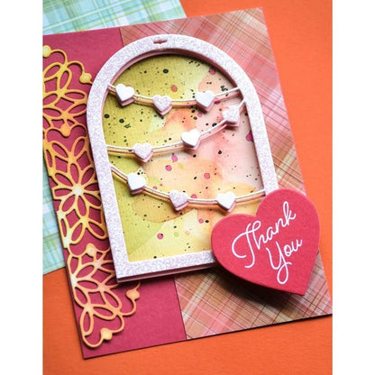 Madras Plaid Coral &amp; Green 6" / Block de Cartulina Tartán Coral y Verde Papel Memory Box
