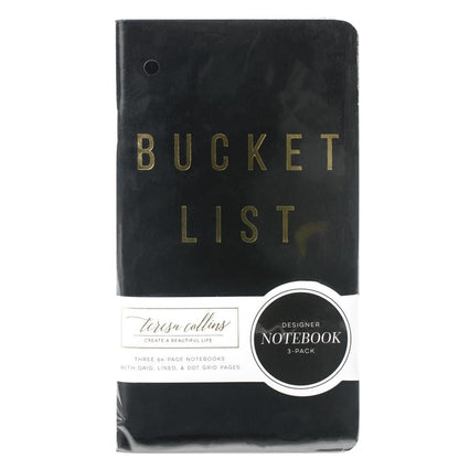 Bucket List 3 Notebooks / 3 Libretas de Bolsillo Descontinuado Teresa Collins