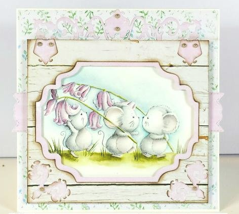 Cling Stamps Bluebell Parade / Sello Cling de Ratones Descontinuado LDRS Creative