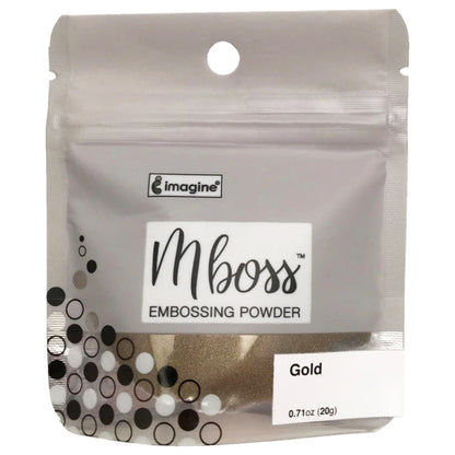 MBoss Embossing Powder Gold / Polvo de Embossing Oro Descontinuado Imagine