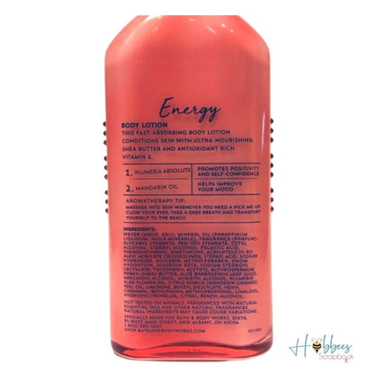 Energy Plumeria Mandarin Body Lotion / Crema Humectante Corporal Descontinuado Bath &amp; Body Works