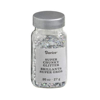 Super Chunky Glitter Silver / Brillos de Cristal Gruesos Plateados Descontinuado Darice