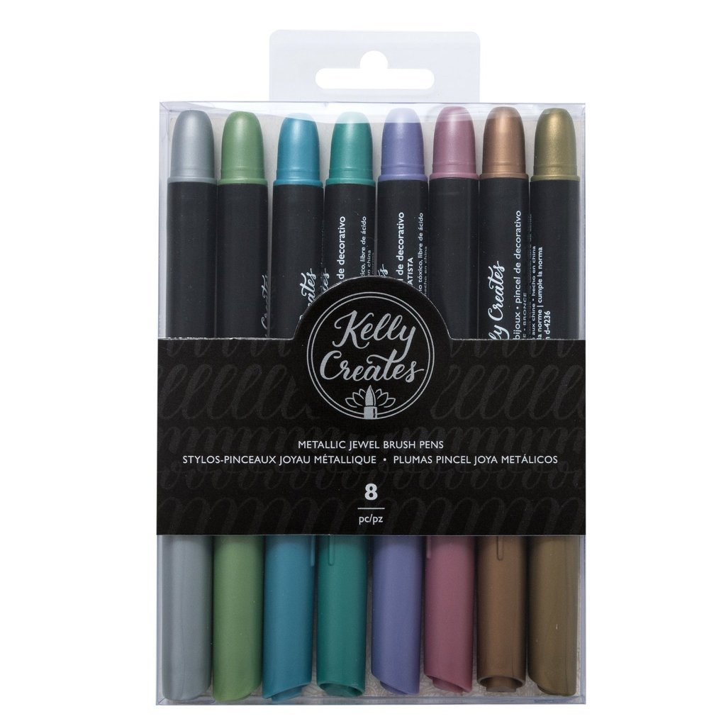 Jewel Brush Pens Metallic / Marcadores Metálicos Caligrafía Caligrafía Kelly Creates