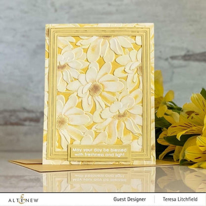 Daisy Bed 3D Embossing Folder / Folder de Grabado Margaritas  Altenew
