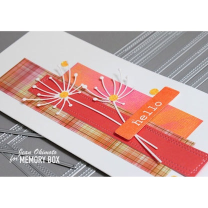 Madras Plaid Coral &amp; Green 6" / Block de Cartulina Tartán Coral y Verde Papel Memory Box
