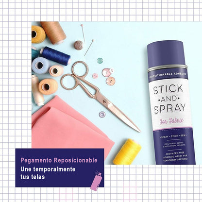 Stick &amp; Spray Adhesive For Fabric / Pegamento Reposicionable para Tela Descontinuado Crafter&