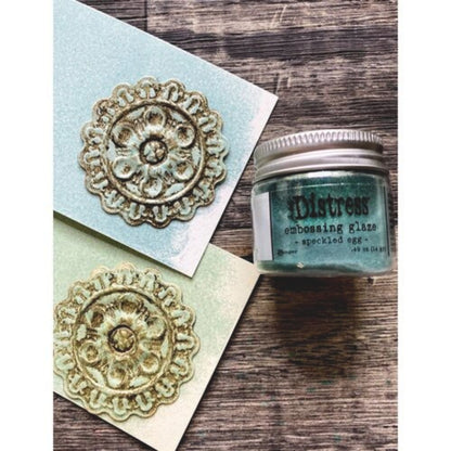 Distress Embossing Glaze Speckled Egg / Polvo de Embossing Azul Viejo Descontinuado Ranger