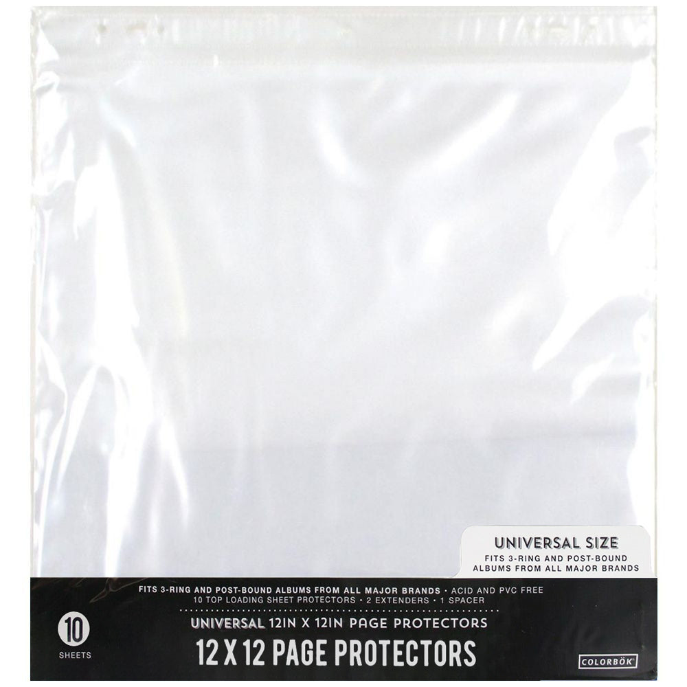 Page Protector 12 x 12" Pack / 10 Protectores para Papel Almacenamiento y Organización Colorbok