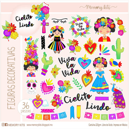 Kit de Papel Cartulina Cielito Lindo Descontinuado Memory Kits