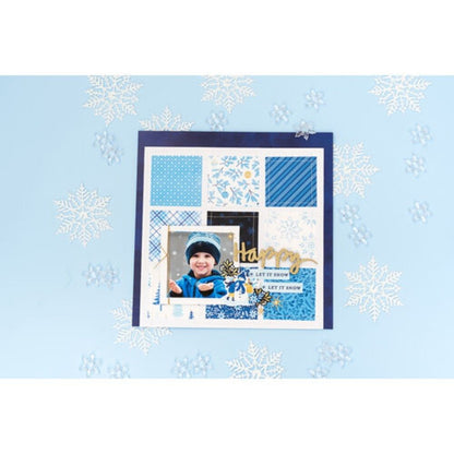 Sparkling Snow 6" Cardstock / Block de Navidad Tonos Azules Papel DCWV