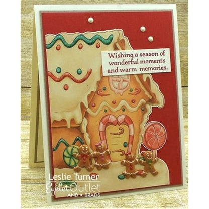 12 Ginger Bread Brads / Sujetadores Galletas de Jengibre Adornos / Embellishments Eyelet Outlet